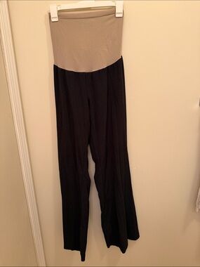 Maternity Palazzo Pants - Dark Grey & Taupe